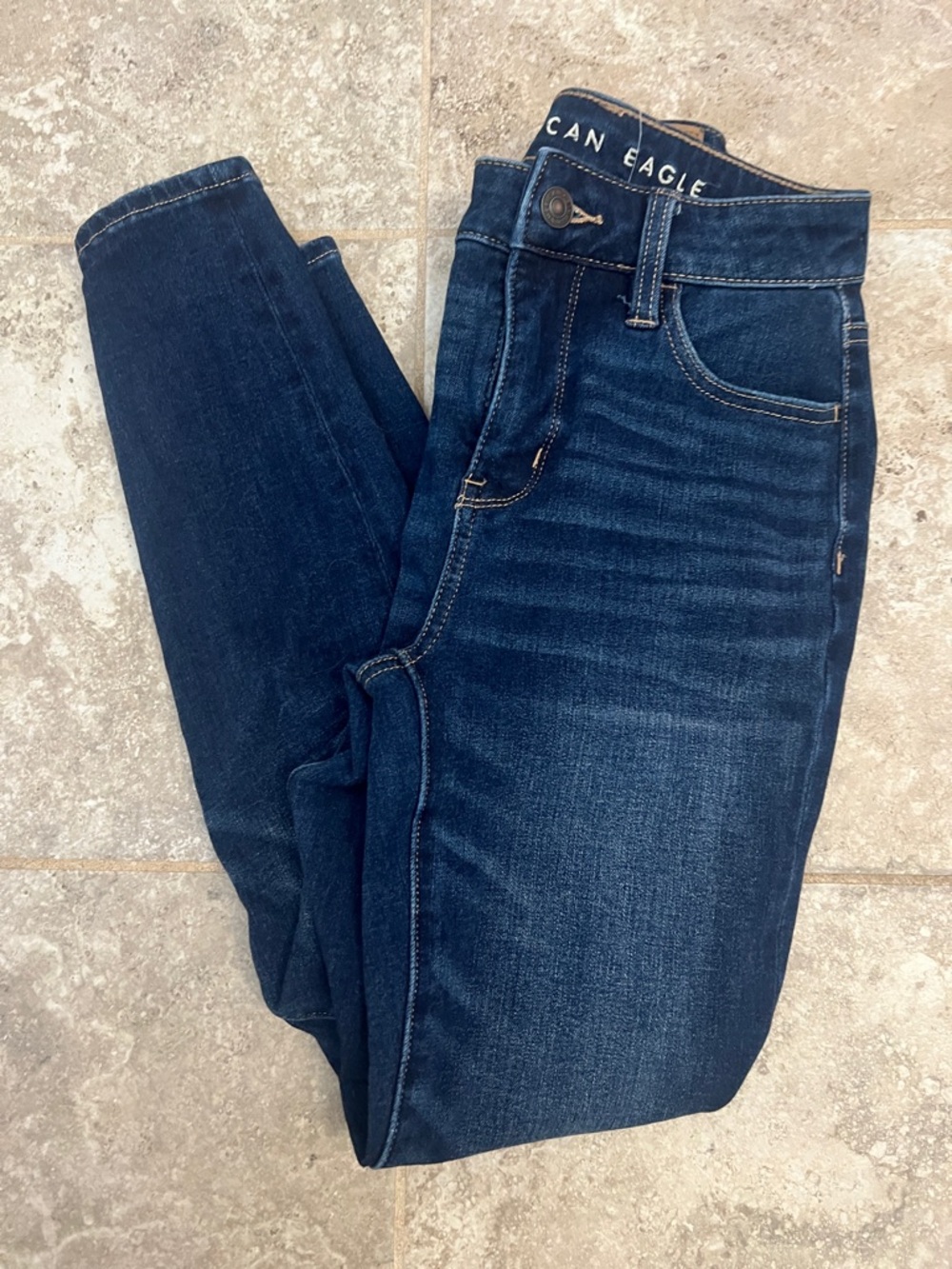 American Eagle Outfitters Women’s Dark Blue Stretch Skinny Jeans 000